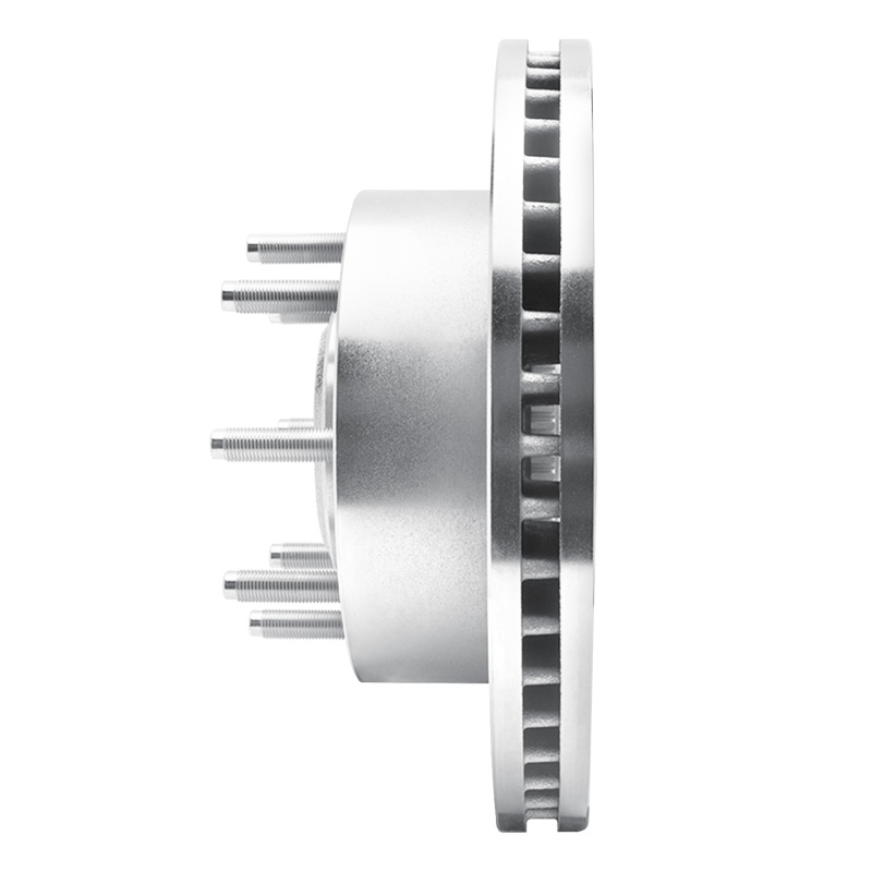 Ford F-250 Brake Rotor (1) - Front Right - R1 Concepts - Drilled & Slotted - Silver - `05-`07